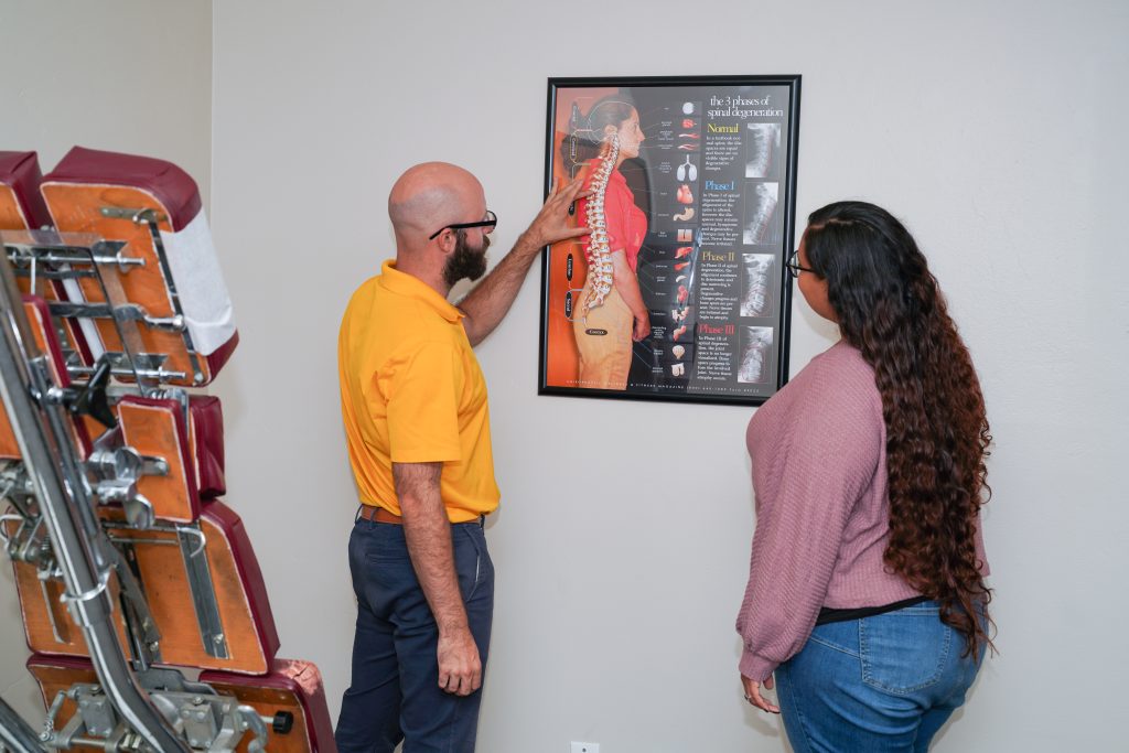 Doctor and patient smiling after session