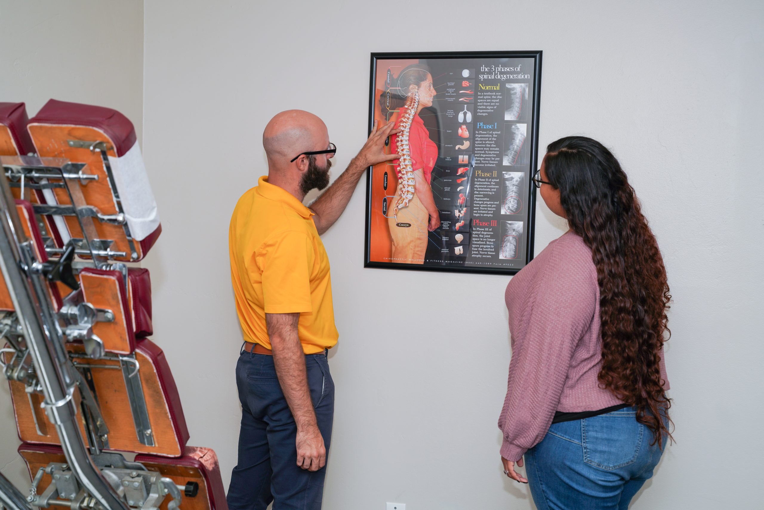 Dr. Zachary Beatty, DC with a patient at San Diego Auto Injury Center in San Diego.